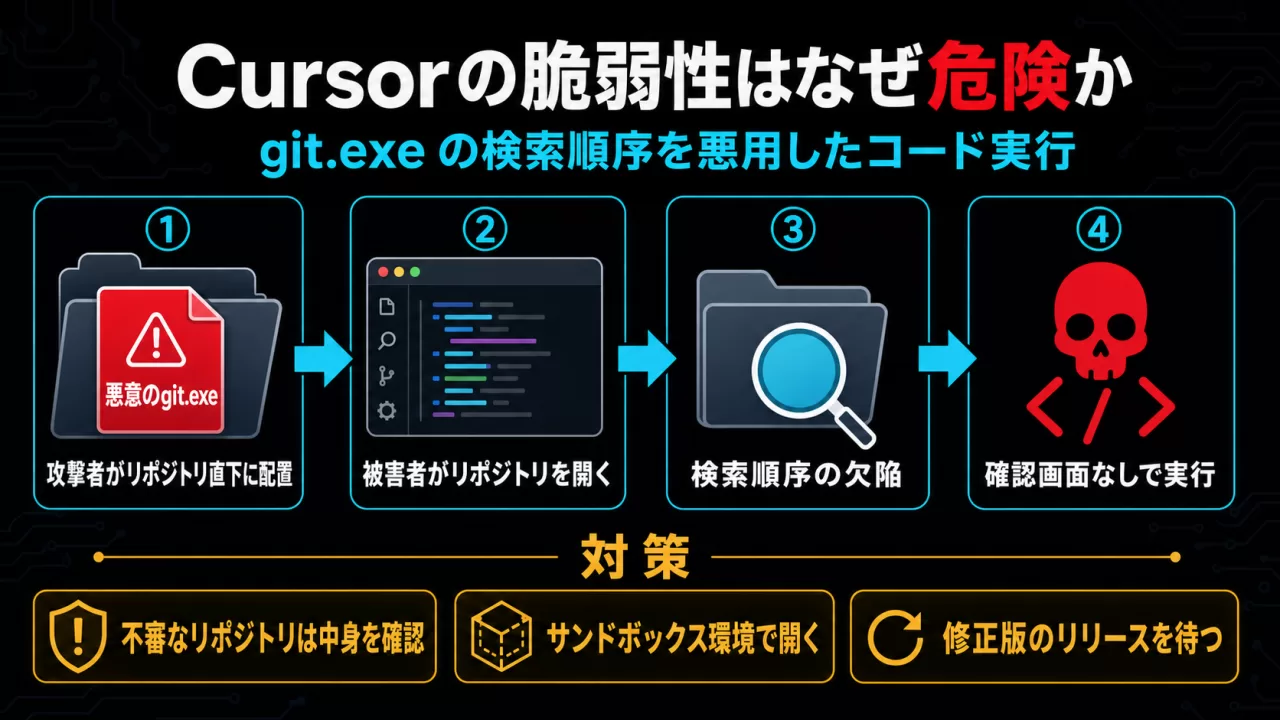 Cursorのgit.exe検索順序を悪用したRCEの仕組み