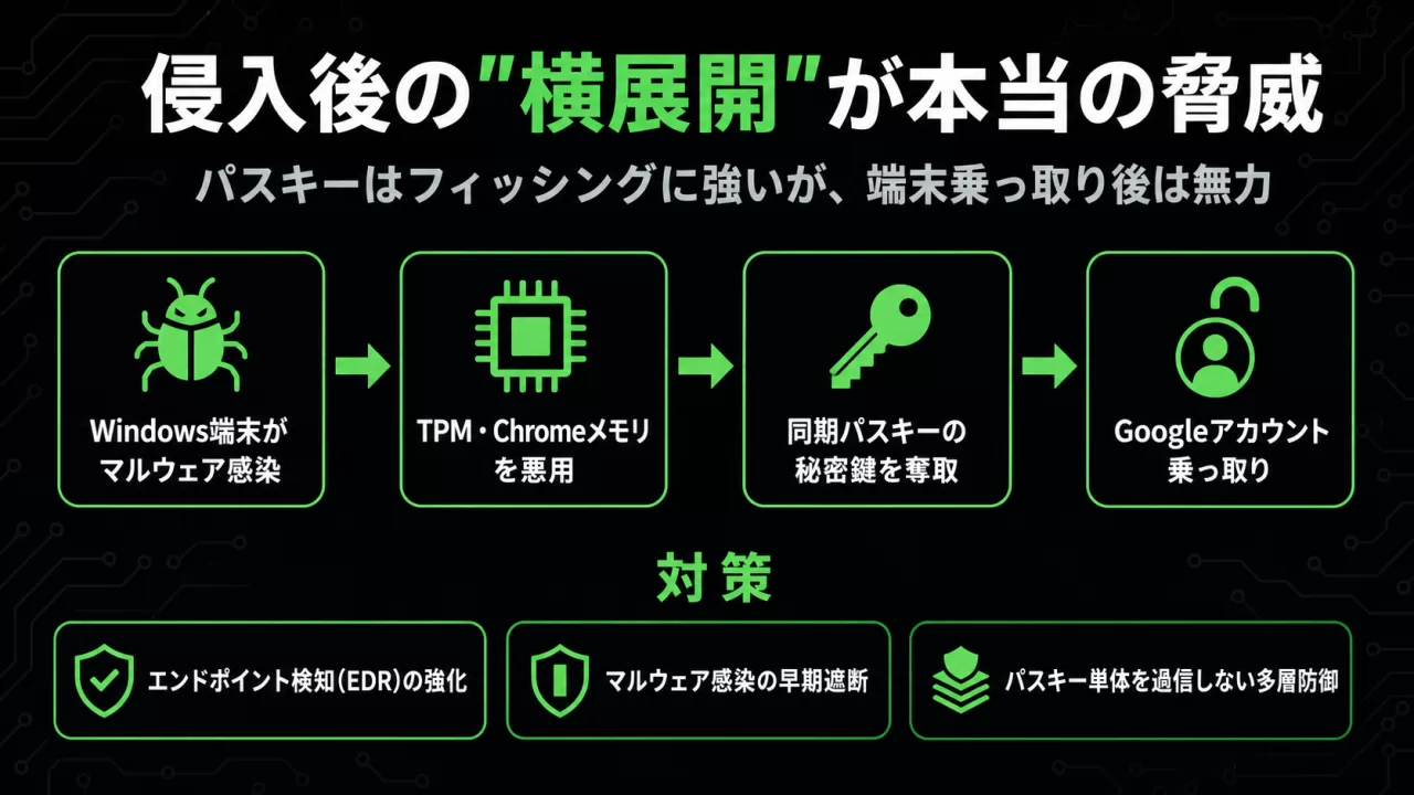 マルウェア感染からアカウント乗っ取りまでの攻撃連鎖の図解