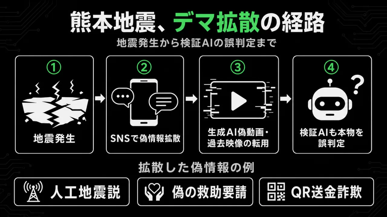 熊本地震のデマ拡散フロー図