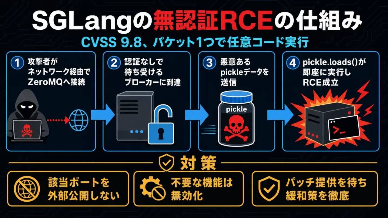 SGLangの複数のPickle脆弱性の構図と対策