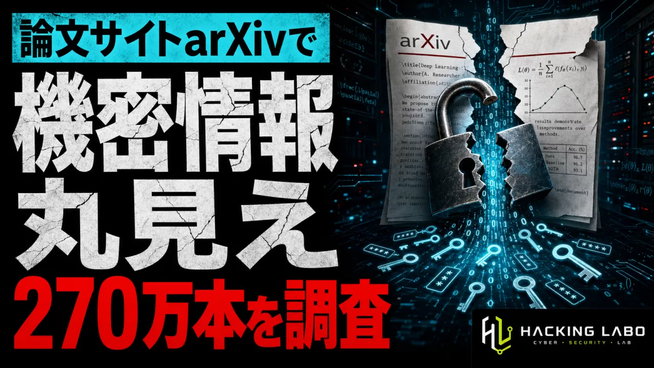 論文サイトarXiv、270万本調査で88%が機密情報を丸見えに thumbnail