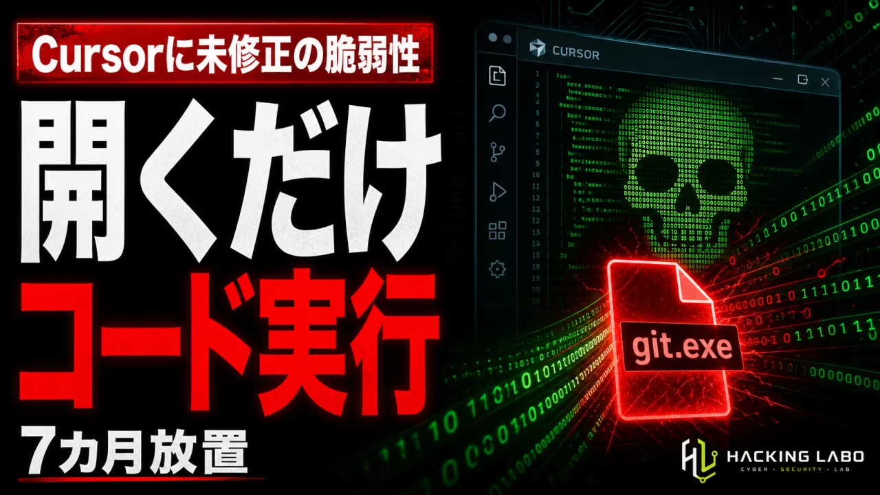 「リポジトリを開くだけ」でコード実行 Cursorの脆弱性、7カ月未修正のまま全面公開 thumbnail