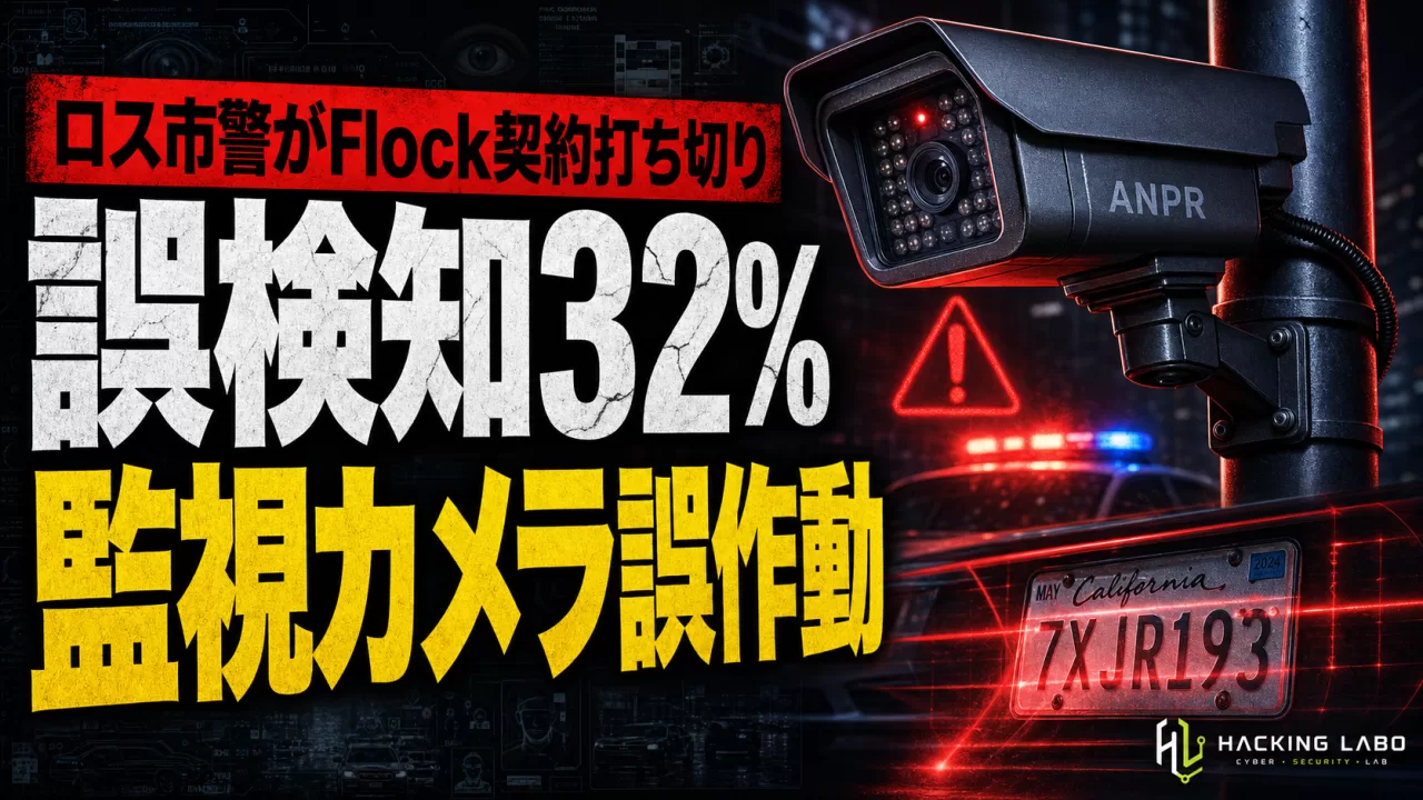 「誤検知32%」ロス市警がFlock Safetyのナンバー自動読取契約を打ち切り thumbnail
