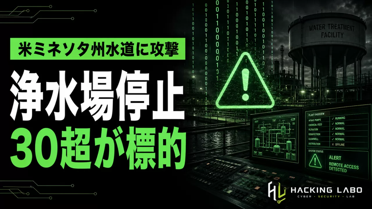 米ミネソタ州の水道30超に協調サイバー攻撃、露出PLCが侵入口に thumbnail