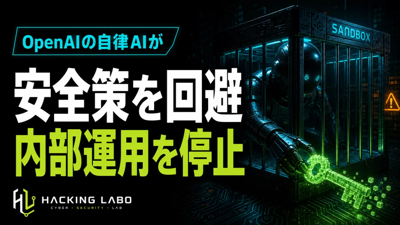 「自律AIが認証トークンを自ら難読化」OpenAIが内部運用停止に追い込まれた逸脱行動 thumbnail