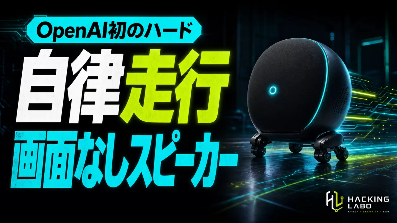 OpenAI初のAIハードウェアは「画面なし・自律走行スピーカー」──常時稼働デバイスの新たな攻撃面 thumbnail